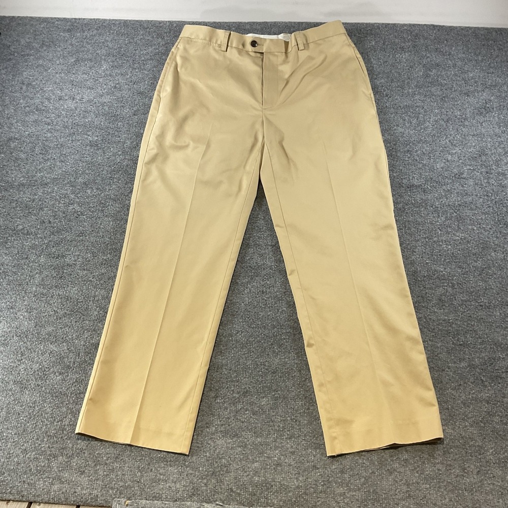 Orvis Ultimate Khakis Mens 35x30 Tan Flat Front Cotton Chino Pants Straight Leg